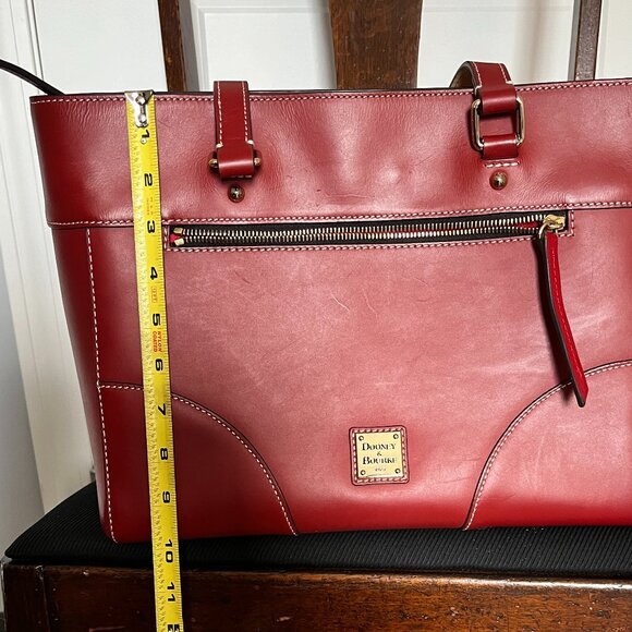 Dooney & Bourke Smooth Leather Deep Red Tote - Picture 9 of 14